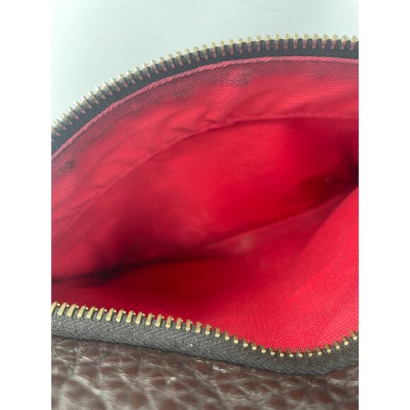 Dooney & Bourke Crossbody Dark Brown Pebbled Leather Bag Purse - Picture 8 of 12